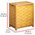 Oceanstar Natural Finished Rectangular Veneer Laundry Wood Hamper with Interior Bag RHV0103N