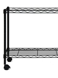 Oceanstar Portable 1-Tier Metal Rolling File Cart, Black 1MRC1491