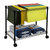 Oceanstar Portable 1-Tier Metal Rolling File Cart, Black 1MRC1491