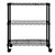 Oceanstar Portable 2-Tier Metal Rolling File Cart, Black 2MRC1507