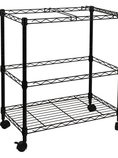 Oceanstar Oceanstar Portable 2-Tier Metal Rolling File Cart, Black 2MRC1507 product