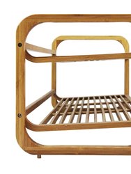 Oceanstar SR1224 2-Tier HPL Bamboo Shoe Rack