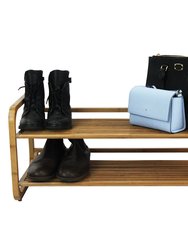 Oceanstar SR1224 2-Tier HPL Bamboo Shoe Rack