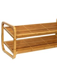 Oceanstar SR1224 2-Tier HPL Bamboo Shoe Rack