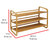 Oceanstar SR1231 3-Tier HPL Bamboo Shoe Rack