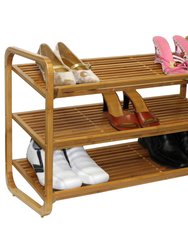 Oceanstar SR1231 3-Tier HPL Bamboo Shoe Rack