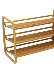 Oceanstar SR1231 3-Tier HPL Bamboo Shoe Rack