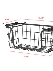 Oceanstar Stackable Metal Wire Storage Basket Set for Pantry, Countertop, Kitchen or Bathroom BSS1811