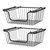 Oceanstar Stackable Metal Wire Storage Basket Set for Pantry, Countertop, Kitchen or Bathroom - Black