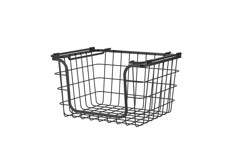 Oceanstar Stackable Metal Wire Storage Basket Set for Pantry, Countertop, Kitchen or Bathroom