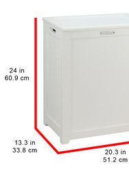 Oceanstar Storage Laundry Hamper, White