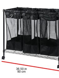 Oceanstar Triple Storage Organizer and Laundry Sorter