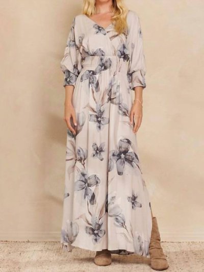 Oddi Floral Maxi Dress In Grey product