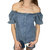 Square Neck Blouse - Washed Denim