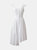 Claudette Dress in White Cotton Eyelet