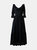 Evangeline Dress in Black Organic Cotton Crepe