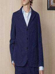 Archer Italian Oxford Cotton Jacket - Navy