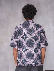 Eren Short Sleeves Japanese Cotton Ethnic Print Shirt