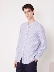 Gaston Italian Linen Stripe Shirt