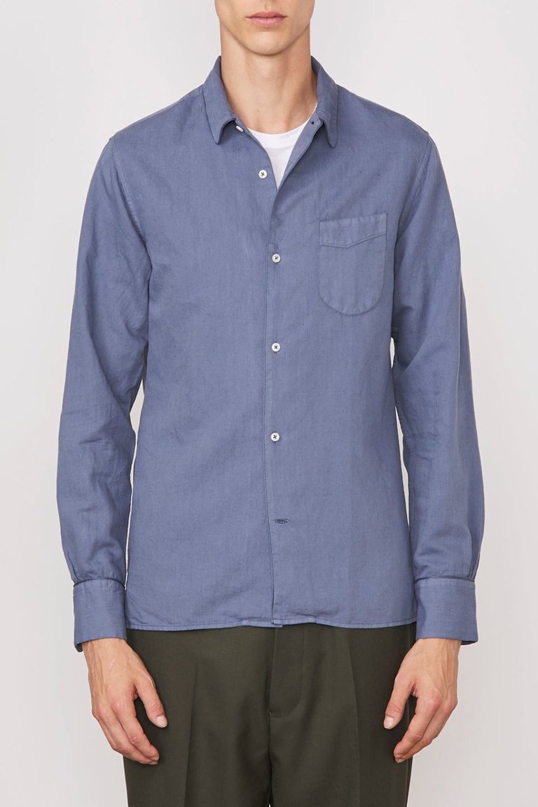 JS Piping Pigment Dyed Shirt - Light Indigo