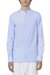 Men's Gaston Light Co Pop Patchwork Shirt In White,Cloudy Blue - White,Cloudy Blue