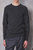 Seamless Crewneck ITL FLK Wool Sweater - Black-Dark Grey
