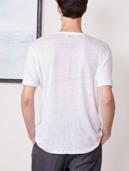 Short Sleeve Tee Piece Dyed French Linen