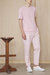 Short Sleeve Tee Piece Dyed French Linen - Smoked Pink