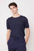 Short Sleeves Tee Piece Dyed French Linen - Night Sky