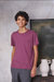 SS Tee PKT CO Linen Tencel Slub - Plum Wine