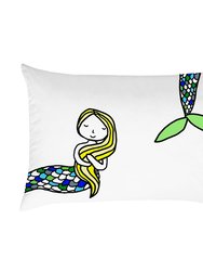 Blonde Mermaid Pillowcase Standard Size 20X30"