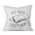 "Do Not Disturb" Book Lovers Throw Pillow Cover - Black Watercolor
