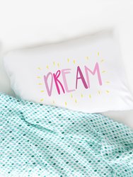 Dream Colorful Pillowcase - Pink/Yellow