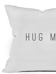 Hug Me Throw Pillow Cover - Bereavement Gift Pillowcase - White