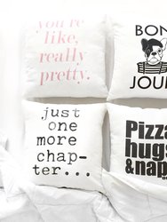 Just One More Chapter Throw Pillow Cover