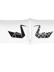 Kissing Origami Swans Couples' Pillowcases