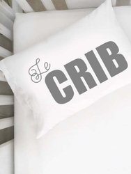 Le Crib More Colors Cursive Toddler Pillowcase - Gray