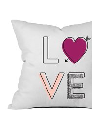 Love Multicolor Throw Pillow Cover-Couples Gifts For Her-Love Decor Girlfriend Gifts Birthday Present - White