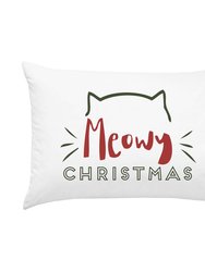 Meowy Christmas Pillowcases - Standard Size Pillow Case (1 20x30 inch, Black) Holiday Gifts - Black 