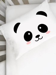 Panda Face Pillowcase (Child Size 14x20") - White