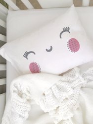 Pink Cheeks Smiley Face Toddler Pillowcase