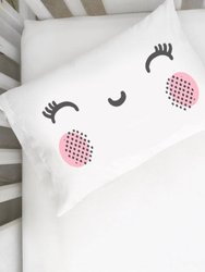 Pink Cheeks Smiley Face Toddler Pillowcase