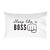 Sleep Like A Boss Pillowcase (One 20x30 Standard/Queen Size Pillow Case) Bedroom Decor Dorm Room Accessories - White