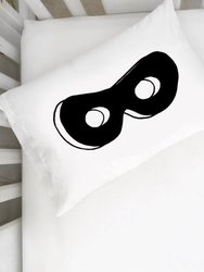 Superhero Mask Toddler Pillowcase - Black