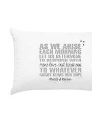 Thomas Monson Quote LDS Pillowcase - Grey/Black On White