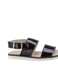 Black Patent Shuk Sandals