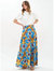 Tiered Maxi Skirt In Mustard Patola