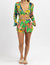 Bungalow Tropic Tie Top + Short Set - Green Multi