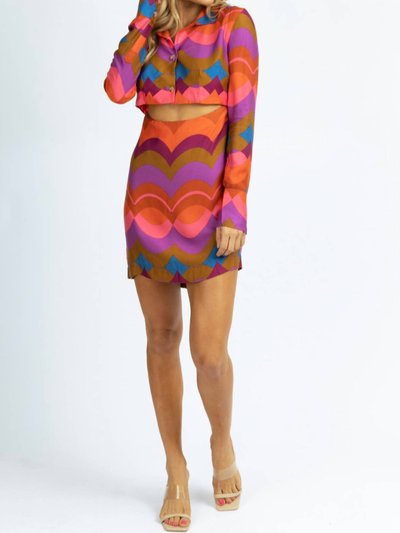 OLIVACEOUS Collared Long Sleeve Mini Dress product