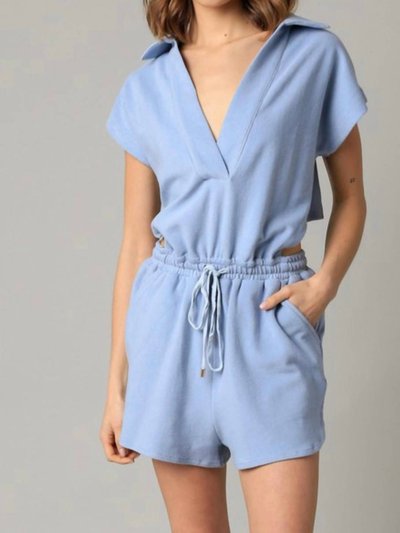 OLIVACEOUS Collared Romper product